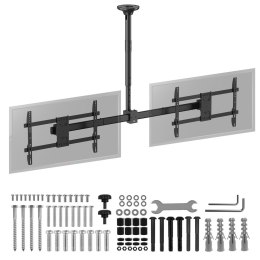 Uchwyt sufitowy dla dwóch TV Maclean, max. obciążenie 2x40kg, 34-60