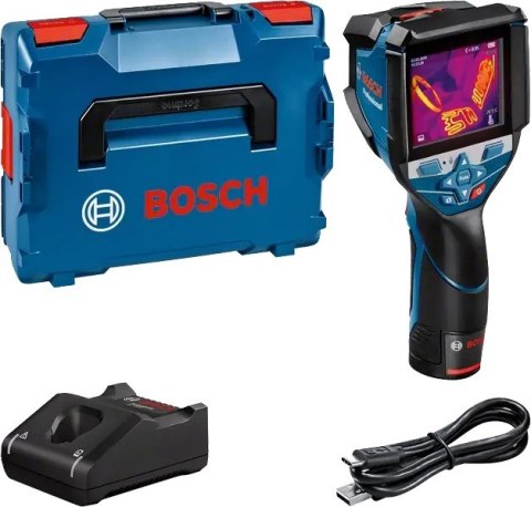 Bosch GTC 600 C Noise equivalent temperature difference (NETD) IR Czarny, Niebieski 256 x 192 px Wbudowany wyświetlacz LCD
