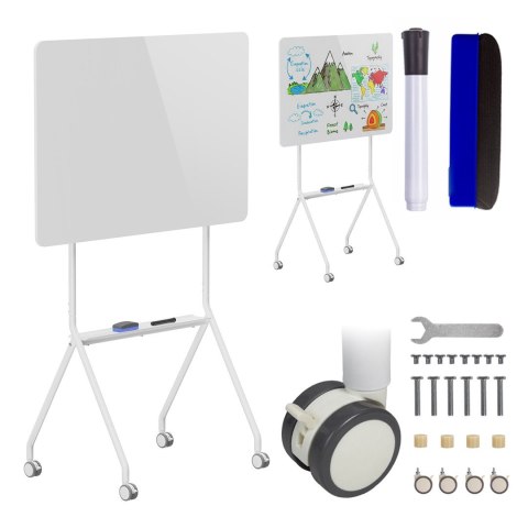 ERGO OFFICE MOBILNA TABLICA SUCHOŚCIERALNA, ORIENTACJA POZIOMA, BIAŁA, JEDNOSTRONNA, Z PÓŁKĄ, WYMIARY TABLICY 1190X790MM ER-3