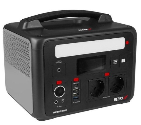 Stacja zasilania DEDRA DEZS0600 600/1200W 640Wh/50 Ah/12,8V