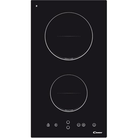 Candy Domino CDI 30 Induction, Number of burners/cooking zones 2, Black, Display, Timer
