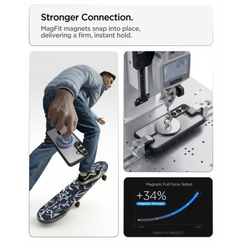 Etui na Samsung Galaxy S26+ Ultra Hybrid Mag MagSafe - przezroczysto-czarne