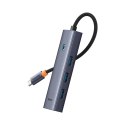 HUB Rozdzielacz 5w1 USB-C do HDMI USB-A USB-C PD 4K - szary
