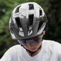 Kask rowerowy młodzieżowy LK-67 z odpinanym daszkiem 54-58 cm - szary
