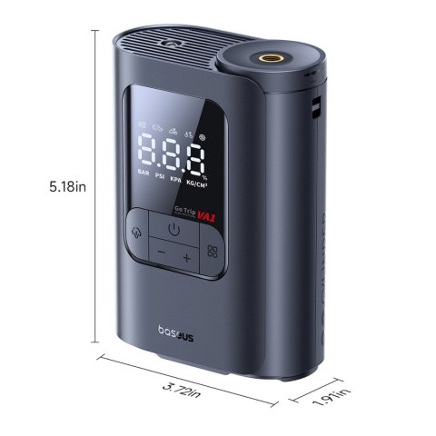 Pompka bezprzewodowa kompresor 150 PSI 7500 mAh - ciemnoszara