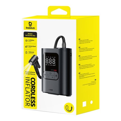 Pompka bezprzewodowa kompresor 150 PSI 7500 mAh - ciemnoszara