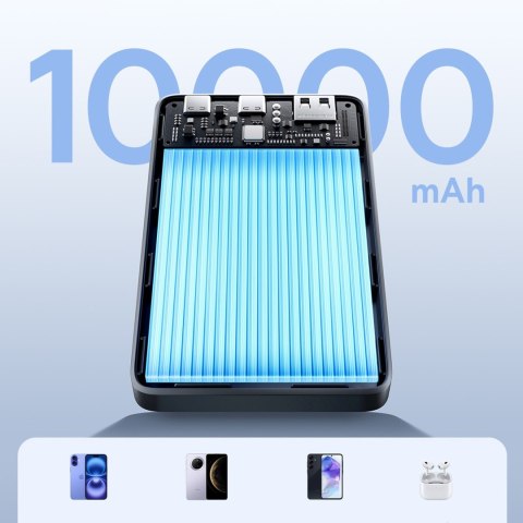 Powerbank 10000mAh 22.5W EnerFill FP21 USB-A USB-C z kablem USB-C - czarny