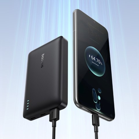 Powerbank 10000mAh 22.5W EnerFill FP21 USB-A USB-C z kablem USB-C - czarny