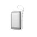 Powerbank 20000mAh 22.5W USB-C z podwójnym kablem - biały