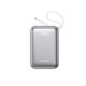 Powerbank 20000mAh 22.5W USB-C z podwójnym kablem - biały