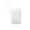 Powerbank 20000mAh 22.5W USB-C z podwójnym kablem - biały