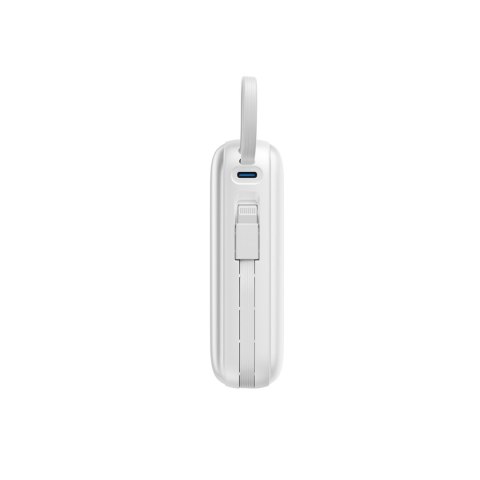 Powerbank 20000mAh 22.5W USB-C z podwójnym kablem - biały