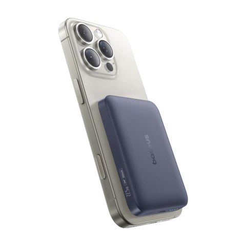 Powerbank magnetyczny 10000mAh 22.5W EnerFill FM11 MagSafe z kablem USB-C - ciemnoszary