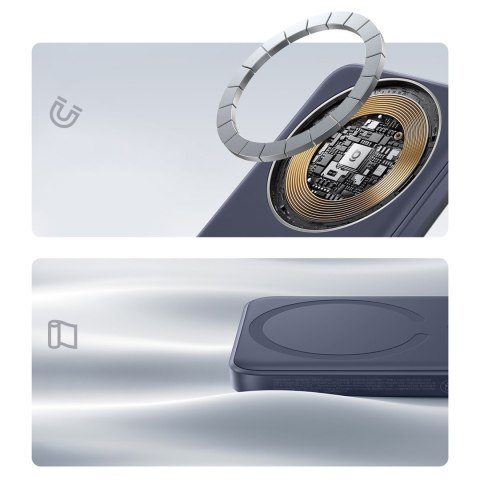 Powerbank magnetyczny 10000mAh 22.5W EnerFill FM11 MagSafe z kablem USB-C - ciemnoszary