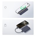Powerbank magnetyczny 10000mAh 22.5W EnerFill FM11 MagSafe z kablem USB-C - ciemnoszary