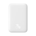 Powerbank magnetyczny 6000mAh 20W Airpow z kablem Baseus Simple USB-C - USB-C 30cm - biały