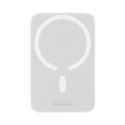 Powerbank magnetyczny 6000mAh 20W Airpow z kablem Baseus Simple USB-C - USB-C 30cm - biały
