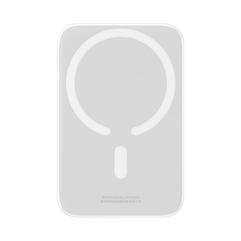 Powerbank magnetyczny 6000mAh 20W Airpow z kablem Baseus Simple USB-C - USB-C 30cm - biały
