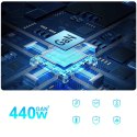 Stacja ładująca biurkowa 3x USB-A 5x USB-C GaN QC3 440W - czarna