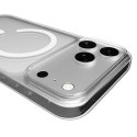 Etui pokrowiec na iPhone 17 Pro MagSafe Lite Mag TPU PC - przezroczysty biały pierścień