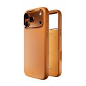 Etui silikonowe z ochroną aparatu i aluminiowymi przyciskami na iPhone 17 Pro Max MagSafe - pomarańczowe