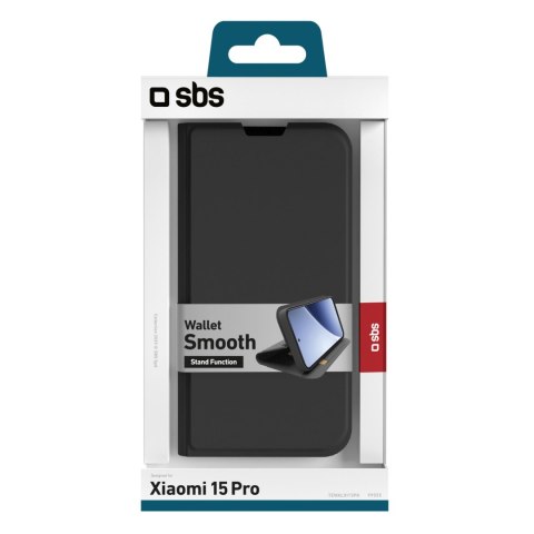 Etui z klapką na Xiaomi 15 Pro Wallet Smooth - czarne