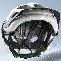 Kask rowerowy młodzieżowy z odpinanym daszkiem 54-58 cm - biały