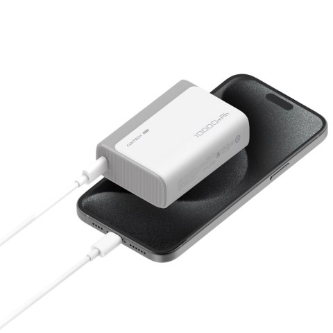 Powerbank 10000mAh USB-A USB-C 30W - szary