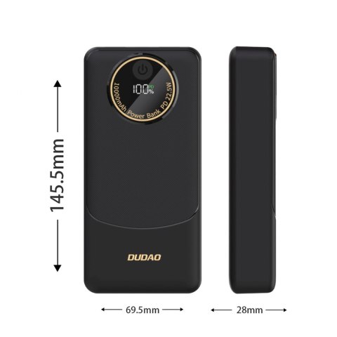 Powerbank 20000mAh USB-A USB-C K12Pro 22.5W PD - czarny