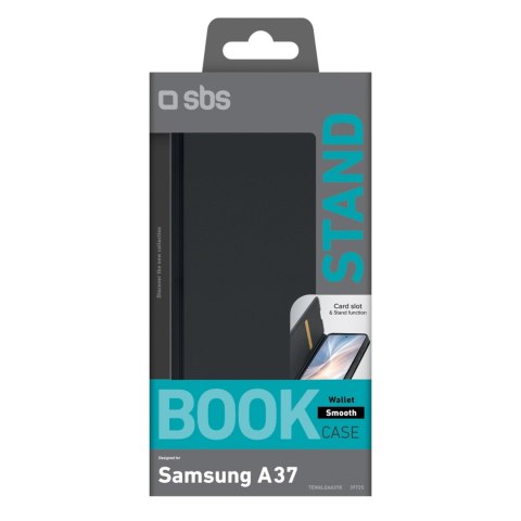 Etui z klapką miejscem na kartę na Samsung Galaxy A37 Wallet Smooth - czarne