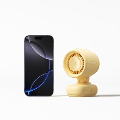 Mini wentylator na wózek dziecięcy z metalowym klipsem 5000mAh - żółty