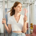 Mini wentylator wiatrak przenośny z funkcją powerbanka i latarką składany 4500mAh USB-C - różowy