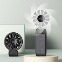 Mini wiatrak wentylator przenośny 5 prędkości 3600mAh USB-C - czarny