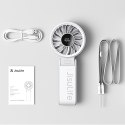 Mini wiatrak wentylator przenośny 5 prędkości 3600mAh USB-C - szary