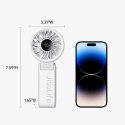 Mini wiatrak wentylator przenośny 5 prędkości 3600mAh USB-C - szary