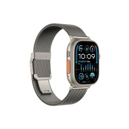 Pasek tytanowy na AppleWatch 38/40/41/42/44/45/46/49 mm - srebrny