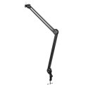 Statyw ramię mikrofonowe regulowane z koszem antywstrząsowym do biurka - czarne