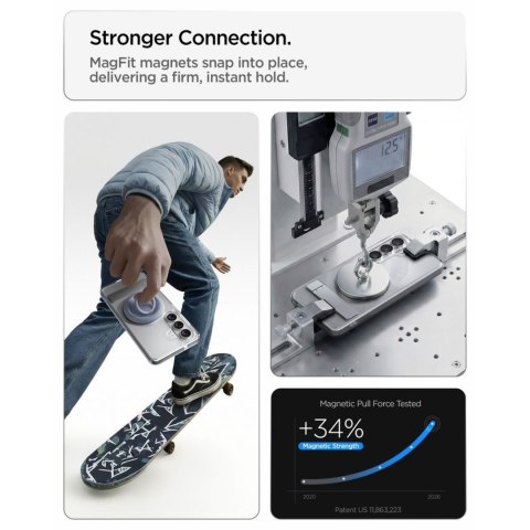 Etui pokrowiec na Samsung Galaxy S26+ Ultra Hybrid S Mag MagSafe - przezroczysto biały