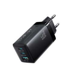 Ładowarka sieciowa USB-A USB-C GaN 65W z kablem USB-C 100W 1.2m - czarna