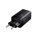 Ładowarka sieciowa USB-A USB-C GaN 65W z kablem USB-C 100W 1.2m - czarna