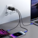 Ładowarka sieciowa USB-A USB-C GaN 65W z kablem USB-C 100W 1.2m - czarna