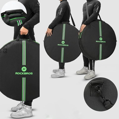 Pokrowiec transportowy na koło rowerowe śr. 74cm - czarny