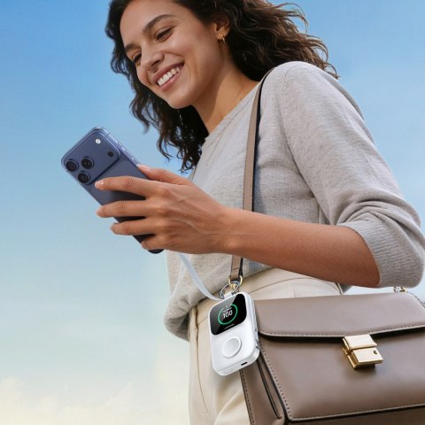 Powerbank 5000mAh z ładowaniem bezprzewodowym zegarka 5 W - biały