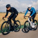 Spodnie rowerowe z szelkami długie polarowe z wkładką Rozmiar XXL - czarne