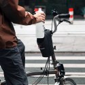 Torba na kierownicę roweru hulajnogi z miejscem na bidon 1.5L - czarna