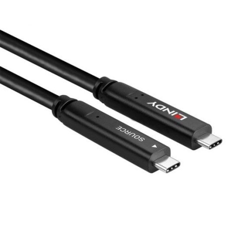 Lindy 43333 kabel USB USB 3.2 Gen 1 (3.1 Gen 1) 10 m USB C Czarny
