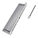 LogiLink UA0373 - Przewodowy - USB 3.2 Gen 1 (3.1 Gen 1) Type-C - 100 W - 3,5 mm - 10,100,1000 Mbit/s - Aluminiowy