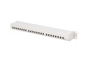 Digitus Panel krosowy (patch panel) 19'' 24x RJ45, LSA poziom, kat.6A, ekranowany, 1U, szary, prowadnica kabli