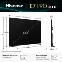 Telewizor Hisense 100E7Q Pro QLED 100" 4K Ultra HD 144Hz VIDAA Dolby Atmos Czarny