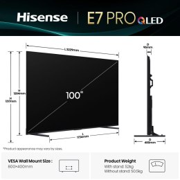 Telewizor Hisense 100E7Q Pro QLED 100